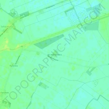 Topografische Karte Aia della Malvezza, Höhe, Relief