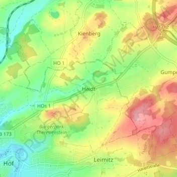 Topografische Karte Haidt, Höhe, Relief