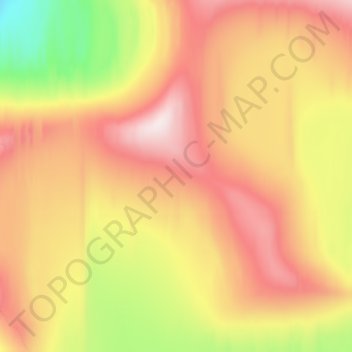 Topografische Karte Disraeli Glacier, Höhe, Relief