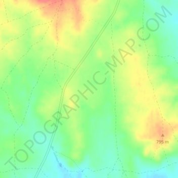 Topografische Karte Rubielos, Höhe, Relief