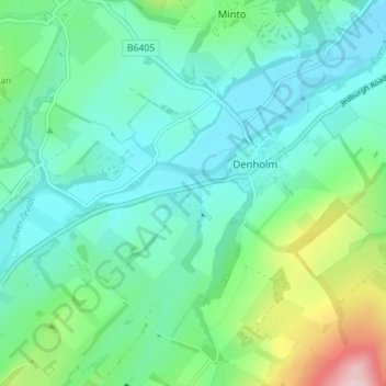 Topografische Karte Honeyburn, Höhe, Relief