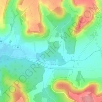 Topografische Karte Le Plesnoy, Höhe, Relief