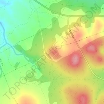 Topografische Karte Cerro Cotoño, Höhe, Relief