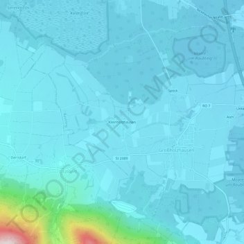 Topografische Karte Kleinholzhausen, Höhe, Relief