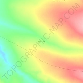 Topografische Karte São Luís, Höhe, Relief