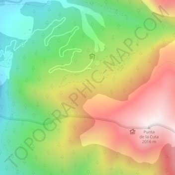Topografische Karte Gabardito, Höhe, Relief