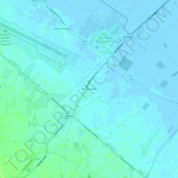 Topografische Karte Montaletto, Höhe, Relief