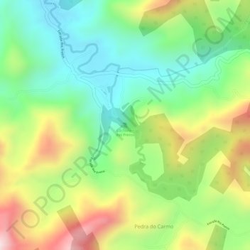Topografische Karte Cachoeira dos Pretos, Höhe, Relief