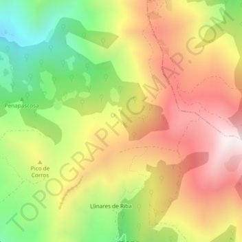 Topografische Karte Fuente Prieta, Höhe, Relief