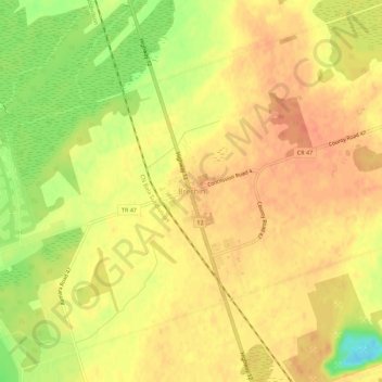 Topografische Karte Brechin, Höhe, Relief