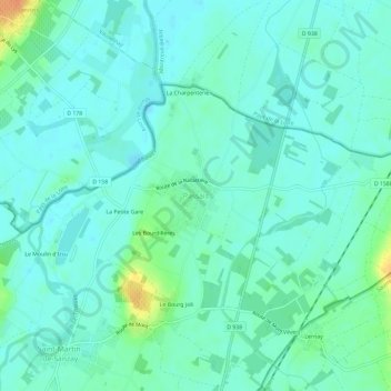 Topografische Karte Passais, Höhe, Relief