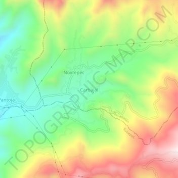 Topografische Karte Carbajal, Höhe, Relief