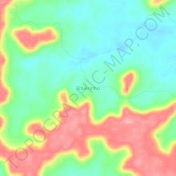 Topografische Karte Ribeirinho, Höhe, Relief
