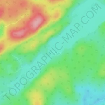 Topografische Karte Lac Wapus, Höhe, Relief