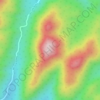 Topografische Karte Bukit Gemai, Höhe, Relief