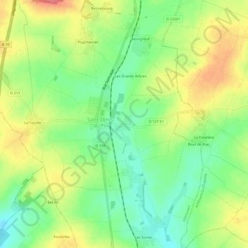 Topografische Karte Le Petit Bois, Höhe, Relief