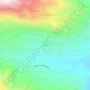 Topografische Karte Orne, Höhe, Relief