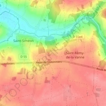 Topografische Karte Le Montcel, Höhe, Relief