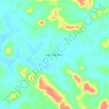 Topografische Karte São Lorenço, Höhe, Relief