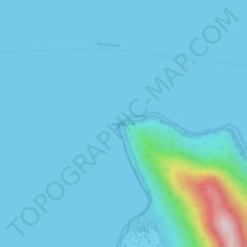 Topografische Karte Cape Grafton, Höhe, Relief