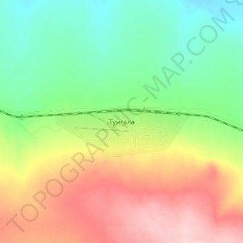 Topografische Karte Тунгала, Höhe, Relief