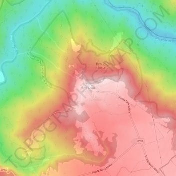 Topografische Karte Torre Alfina, Höhe, Relief