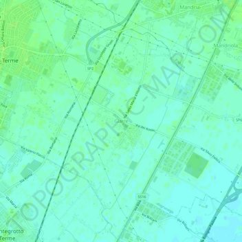 Topografische Karte Giarre, Höhe, Relief