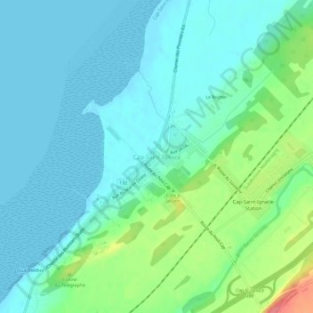 Topografische Karte Cap-Saint-Ignace, Höhe, Relief