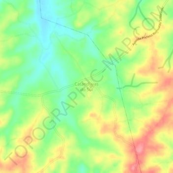 Topografische Karte Catanduvas do Sul, Höhe, Relief