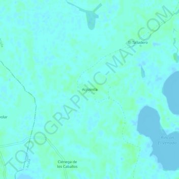 Topografische Karte Atzizintla, Höhe, Relief