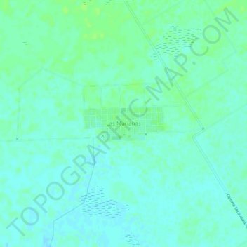 Topografische Karte Las Marianas, Höhe, Relief