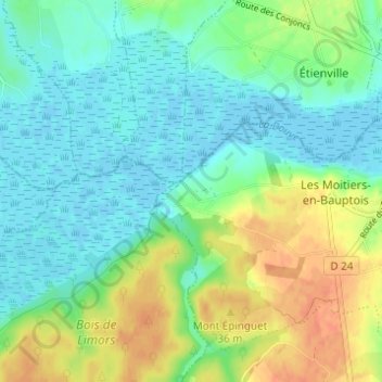 Topografische Karte Longuerac, Höhe, Relief