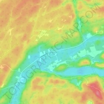 Topografische Karte Irondale, Höhe, Relief