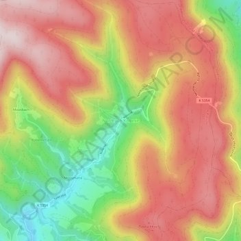 Topografische Karte Nordrach-Kolonie, Höhe, Relief