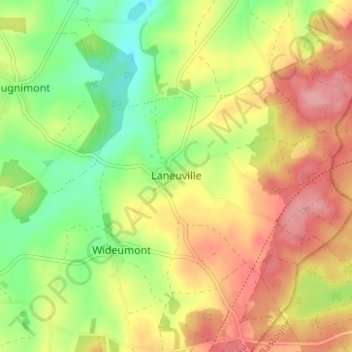 Topografische Karte Laneuville, Höhe, Relief