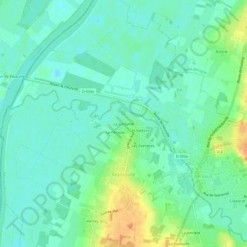 Topografische Karte La Cornatot, Höhe, Relief