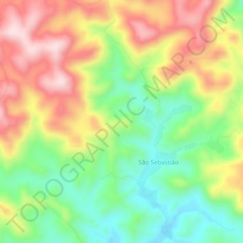 Topografische Karte São Sebastião, Höhe, Relief