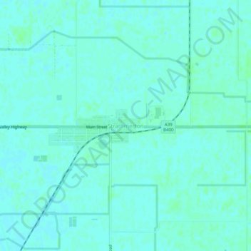 Topografische Karte Strathmerton, Höhe, Relief