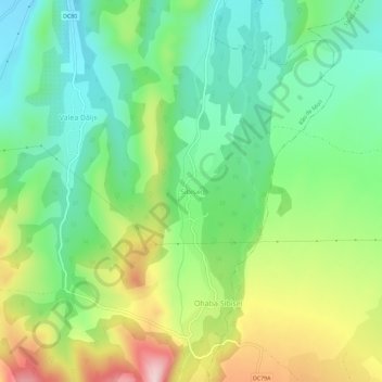 Topografische Karte Sibișel, Höhe, Relief