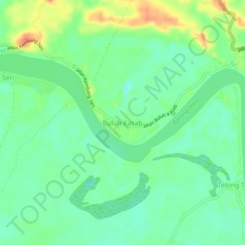 Topografische Karte Buluh Kasab, Höhe, Relief