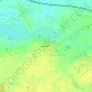 Topografische Karte Kandelin, Höhe, Relief