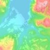 Topografische Karte Kunes - Gussanjárga, Höhe, Relief