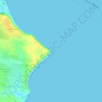 Topografische Karte Greenore Point, Höhe, Relief