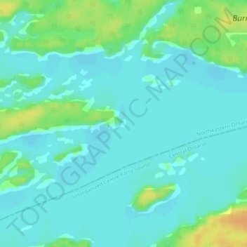 Topografische Karte Windy Point, Höhe, Relief