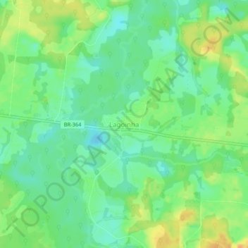 Topografische Karte Lagoinha, Höhe, Relief