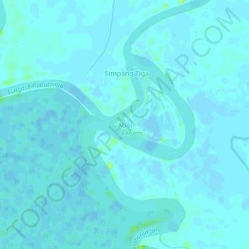 Topografische Karte Abai, Höhe, Relief