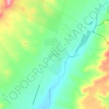 Topografische Karte Serracines, Höhe, Relief