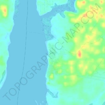 Topografische Karte Catu, Höhe, Relief