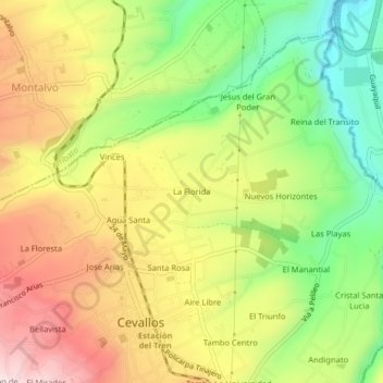 Topografische Karte La Florida, Höhe, Relief