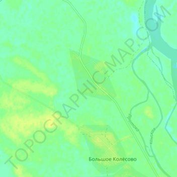 Topografische Karte Малое Колесово, Höhe, Relief